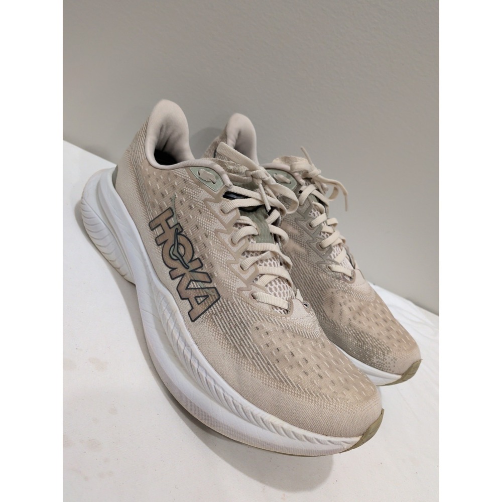 HOKA Mach 6 Running Shoes Beige Men's Size 11  Lightweight
